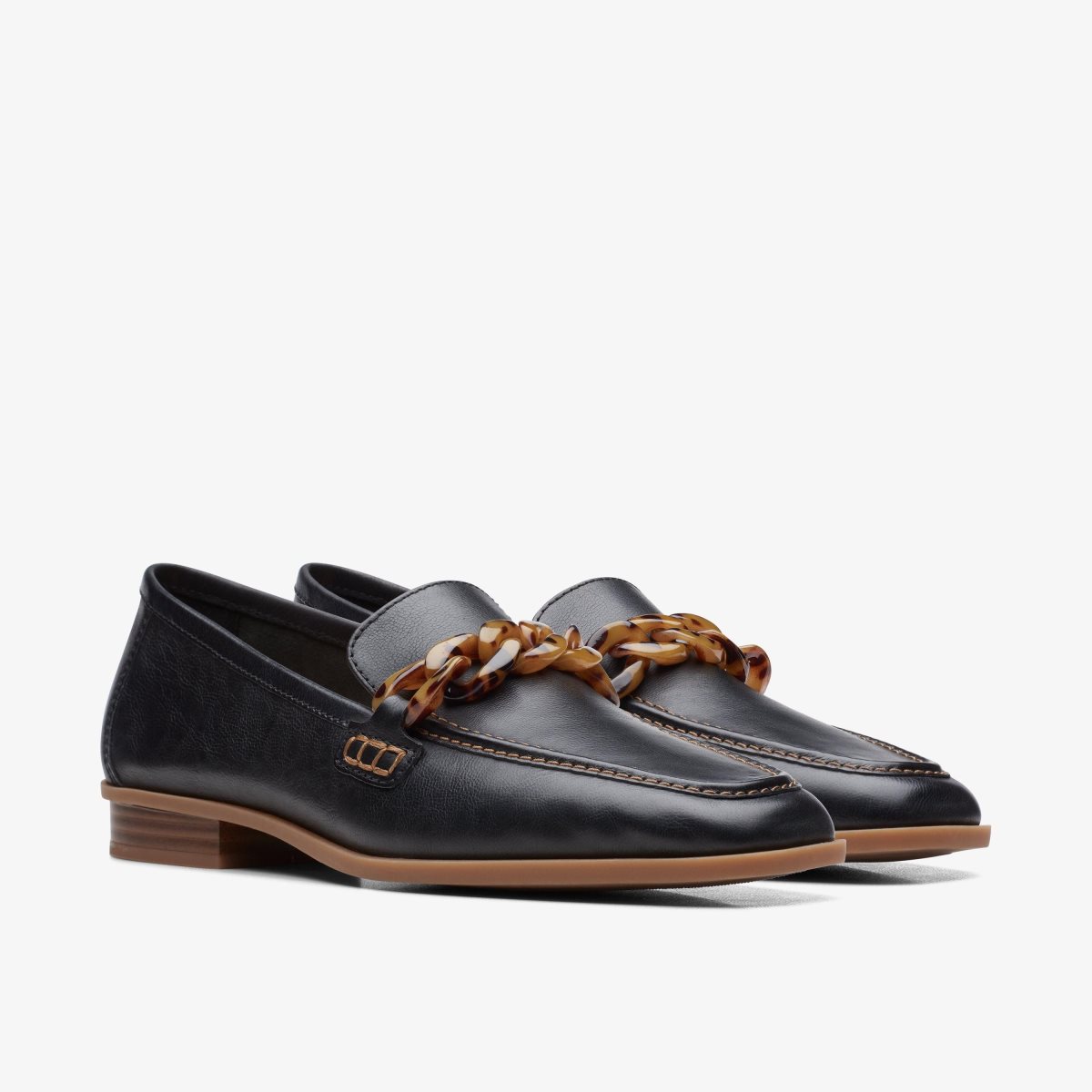 Clarks Sarafyna Iris Black Leather Black | UXQZF7890