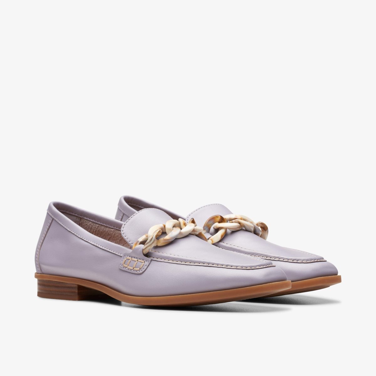 Clarks Sarafyna Iris Lilac Leather Purple | JVDMQ8625