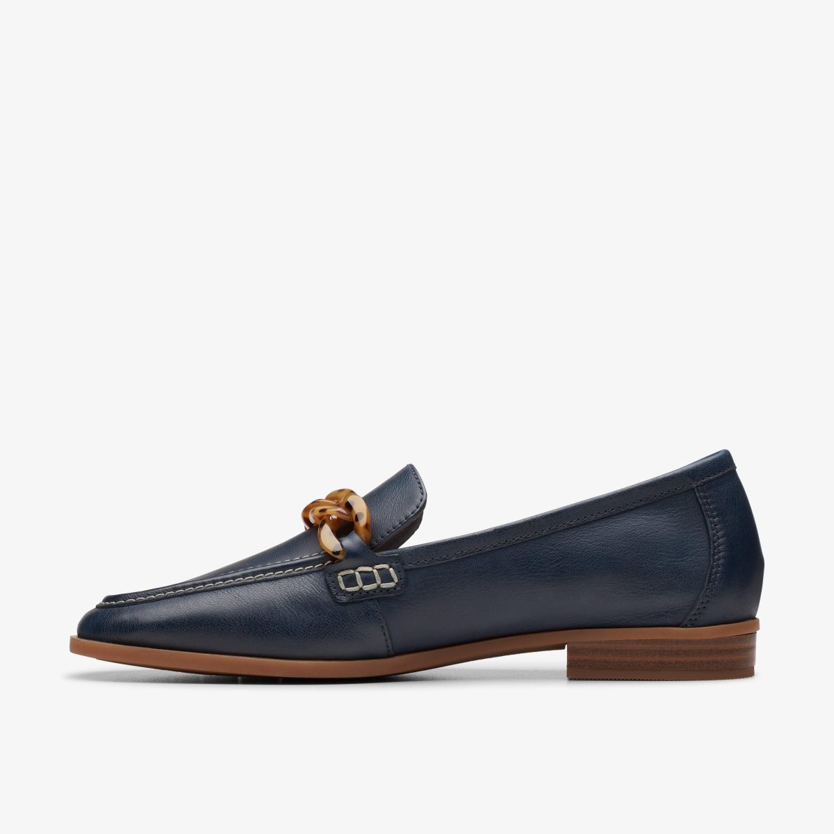 Clarks Sarafyna Iris Navy Leather Navy | JKWLS3985