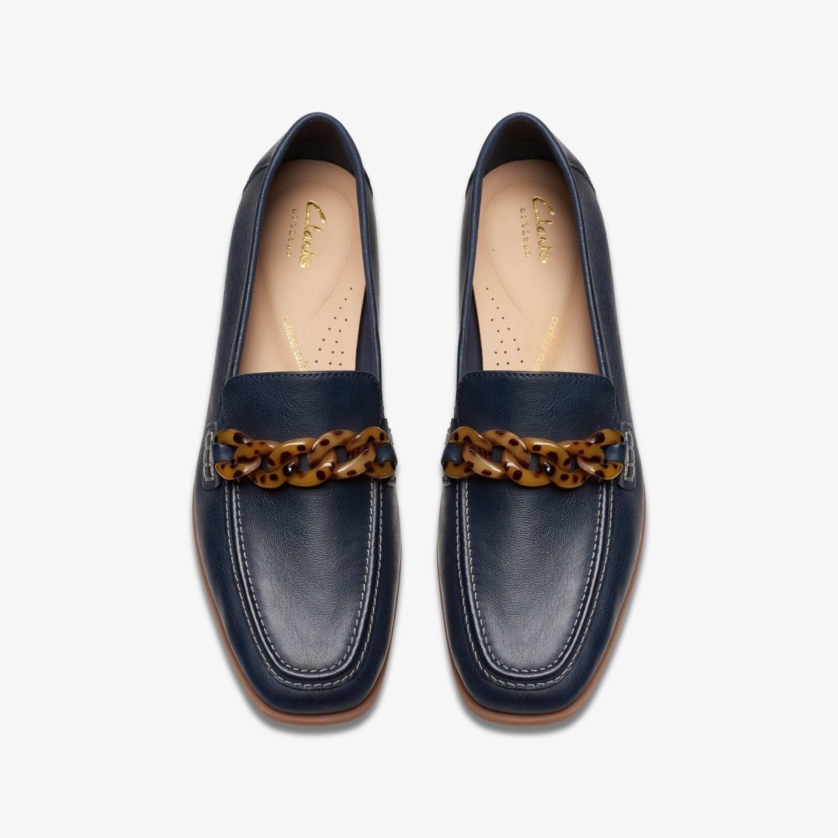 Clarks Sarafyna Iris Navy Leather Navy | JKWLS3985