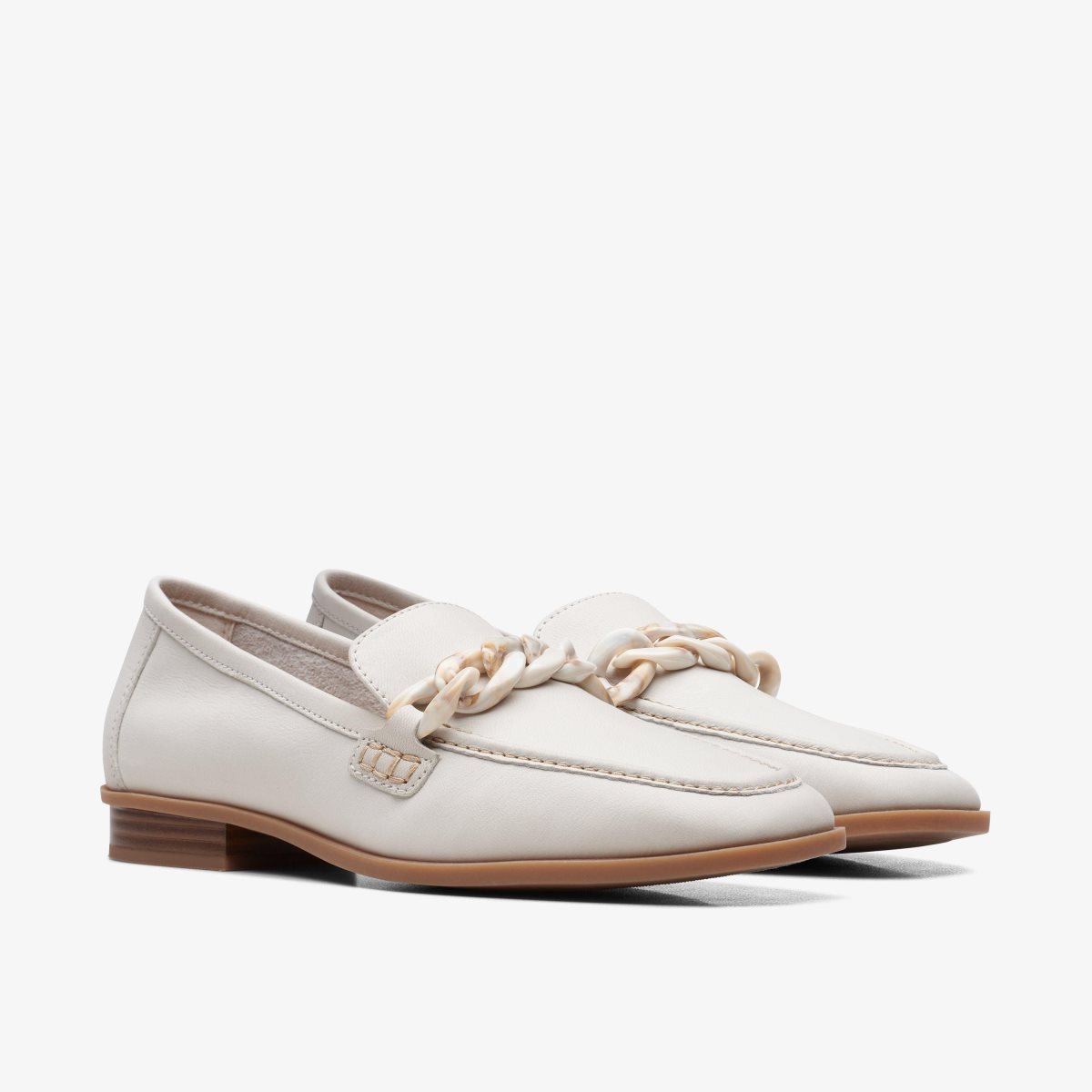 Clarks Sarafyna Iris White Leather White | CZUNK6175