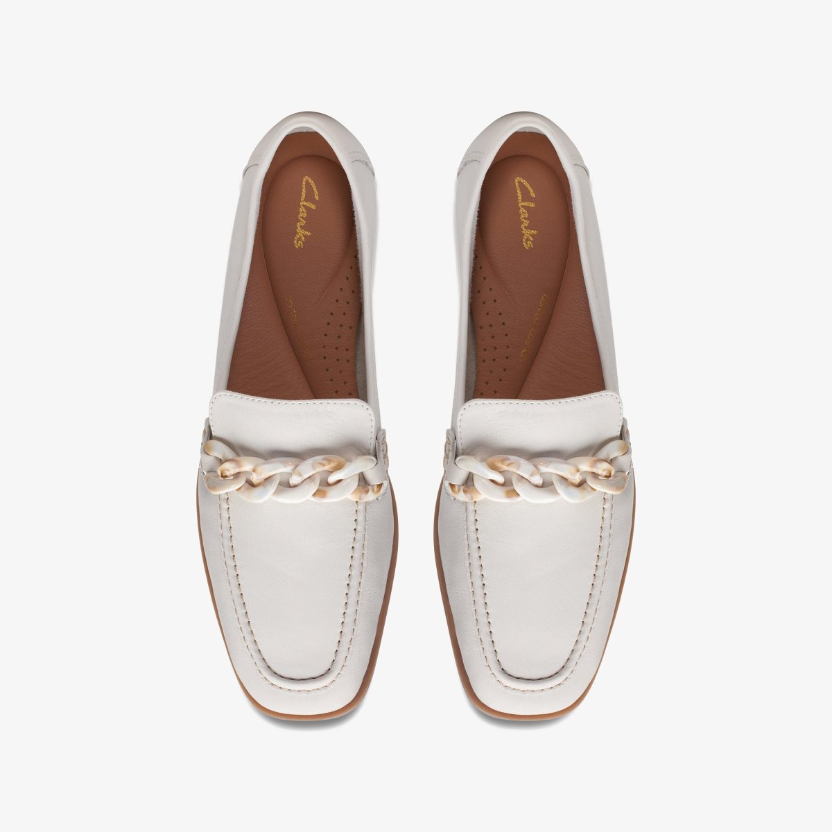 Clarks Sarafyna Iris White Leather White | CZUNK6175