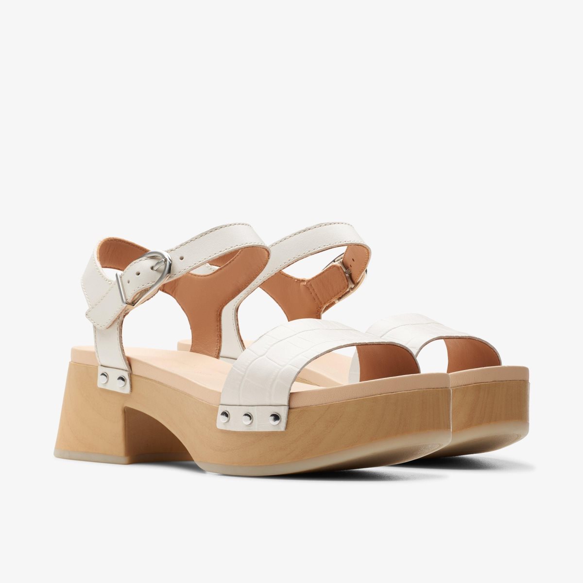 Clarks Sivanne Bay Ivory Interest White | MCQHY9560