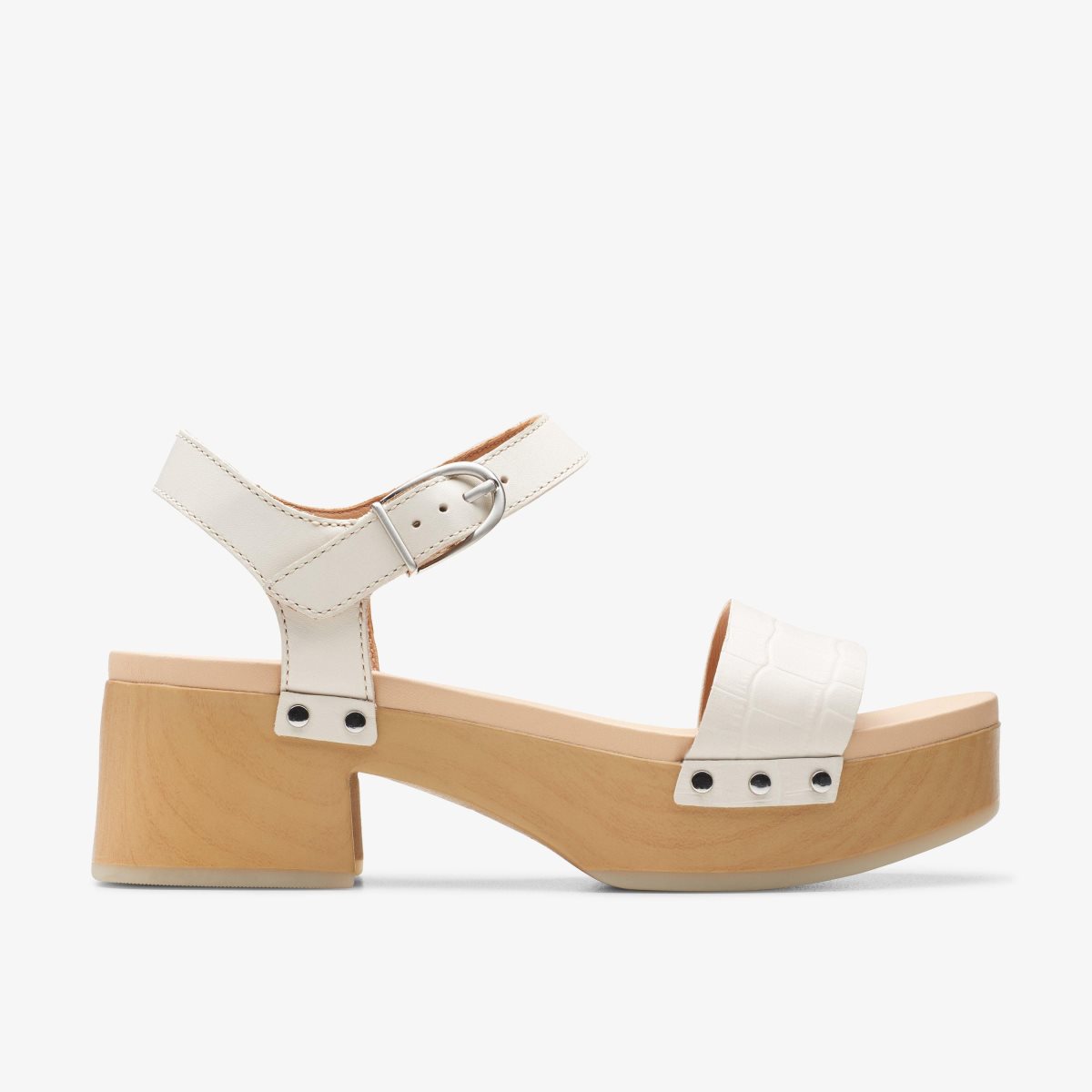 Clarks Sivanne Bay Ivory Interest White | MCQHY9560