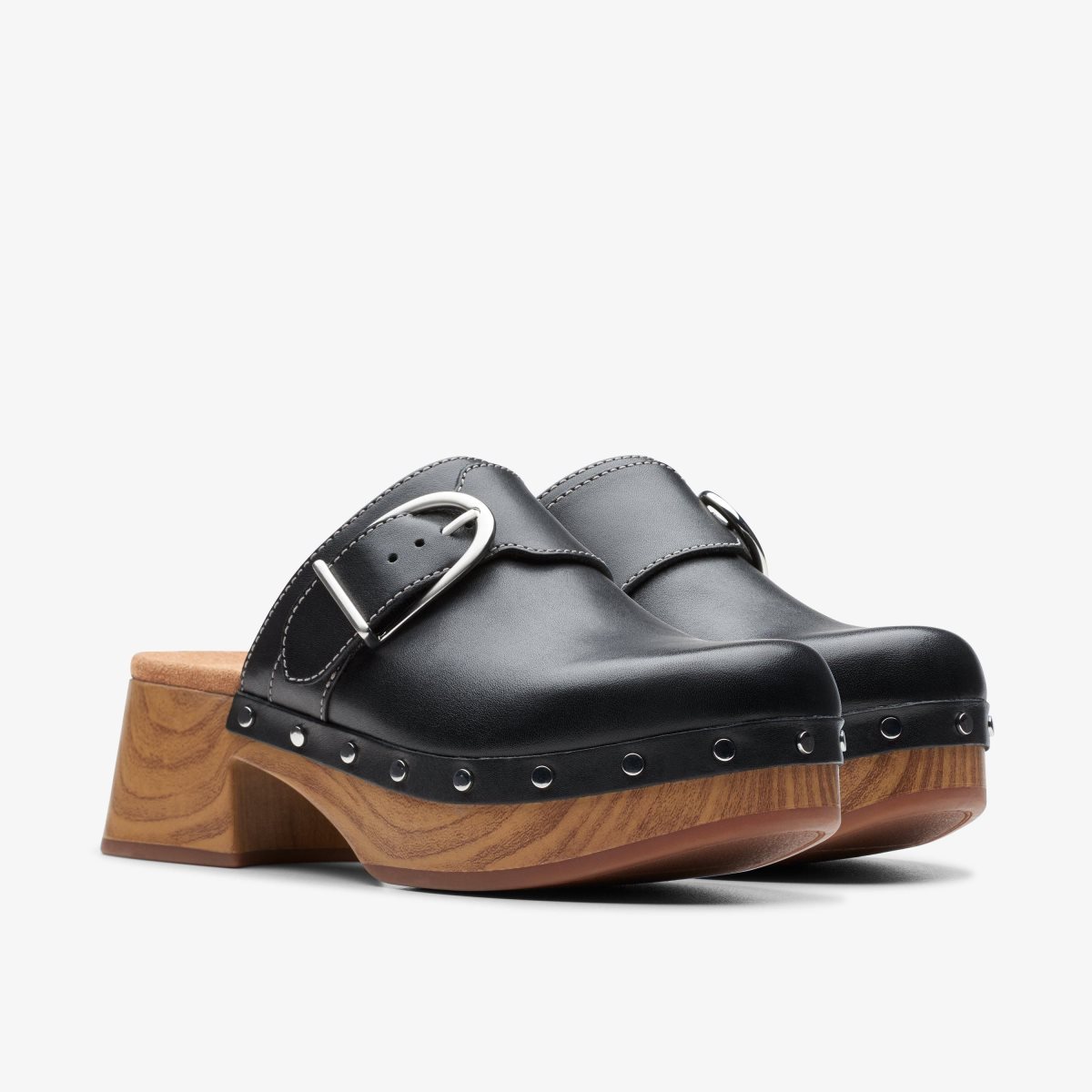 Clarks Sivanne Sun Black Leather Black | EZNWI1047