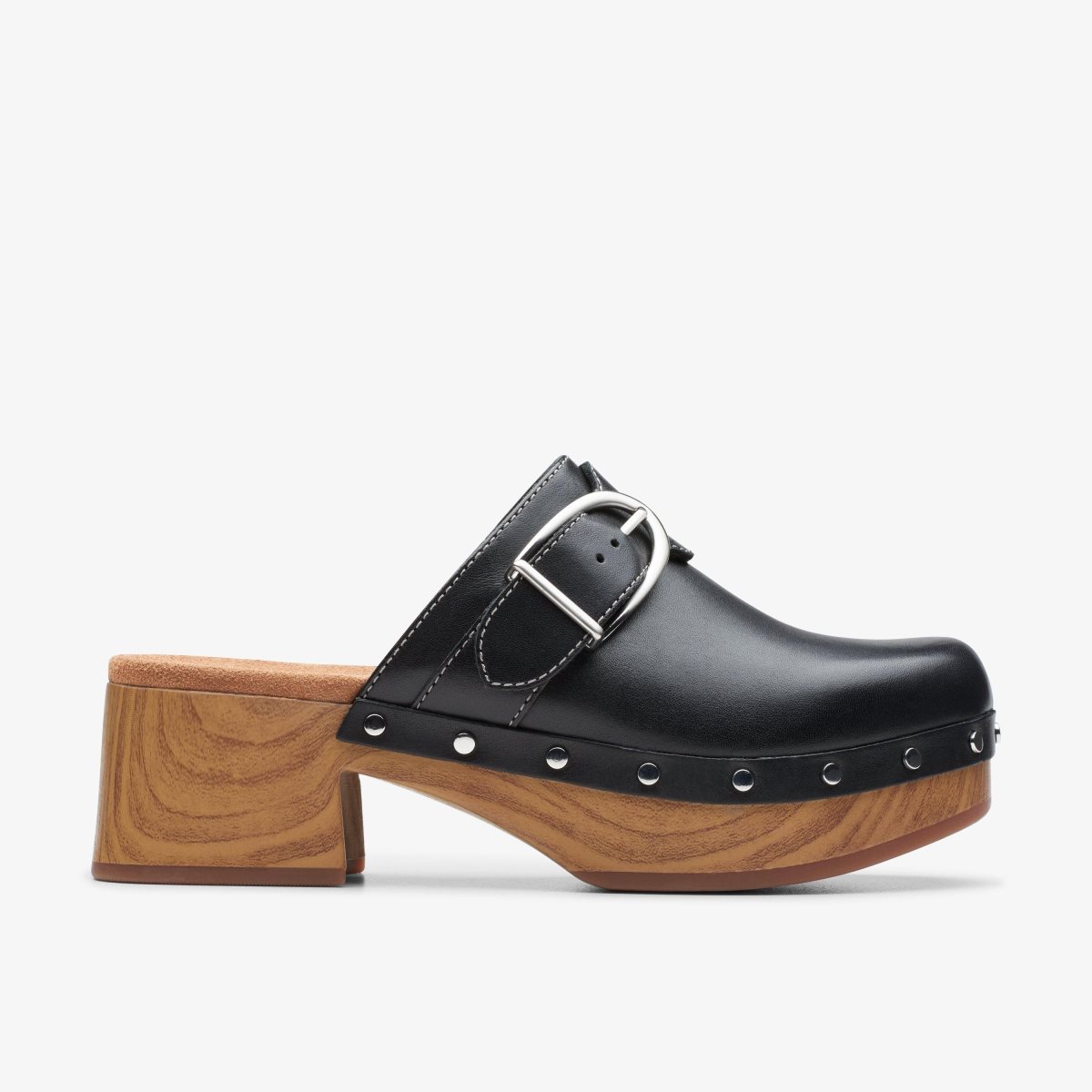 Clarks Sivanne Sun Black Leather Black | EZNWI1047