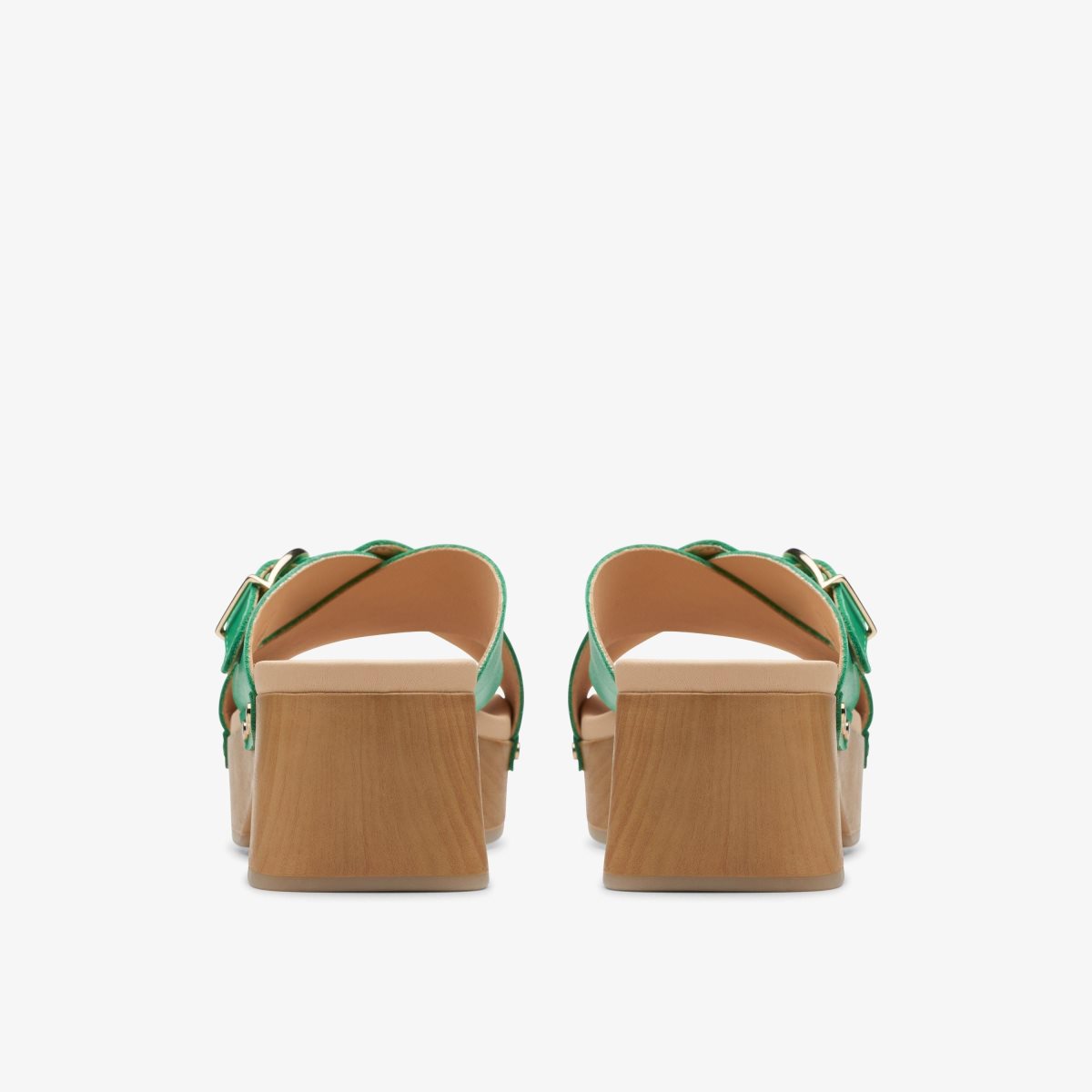 Clarks Sivanne Walk Green Leather Green | ERYDB8120