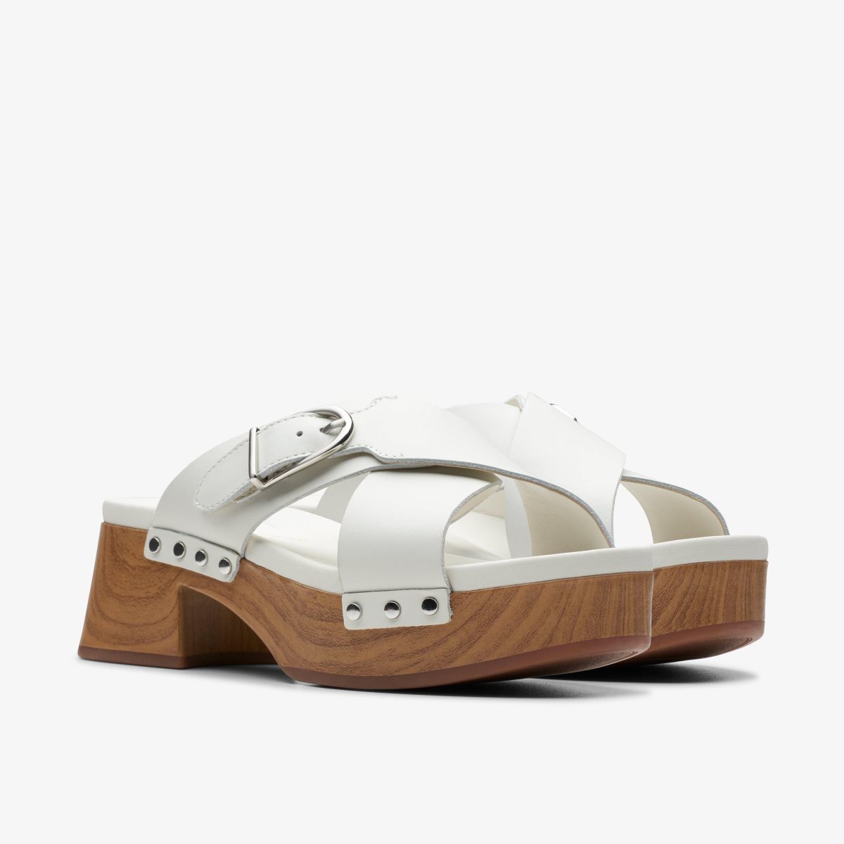 Clarks Sivanne Walk Off White Leather White | ITFHM2678