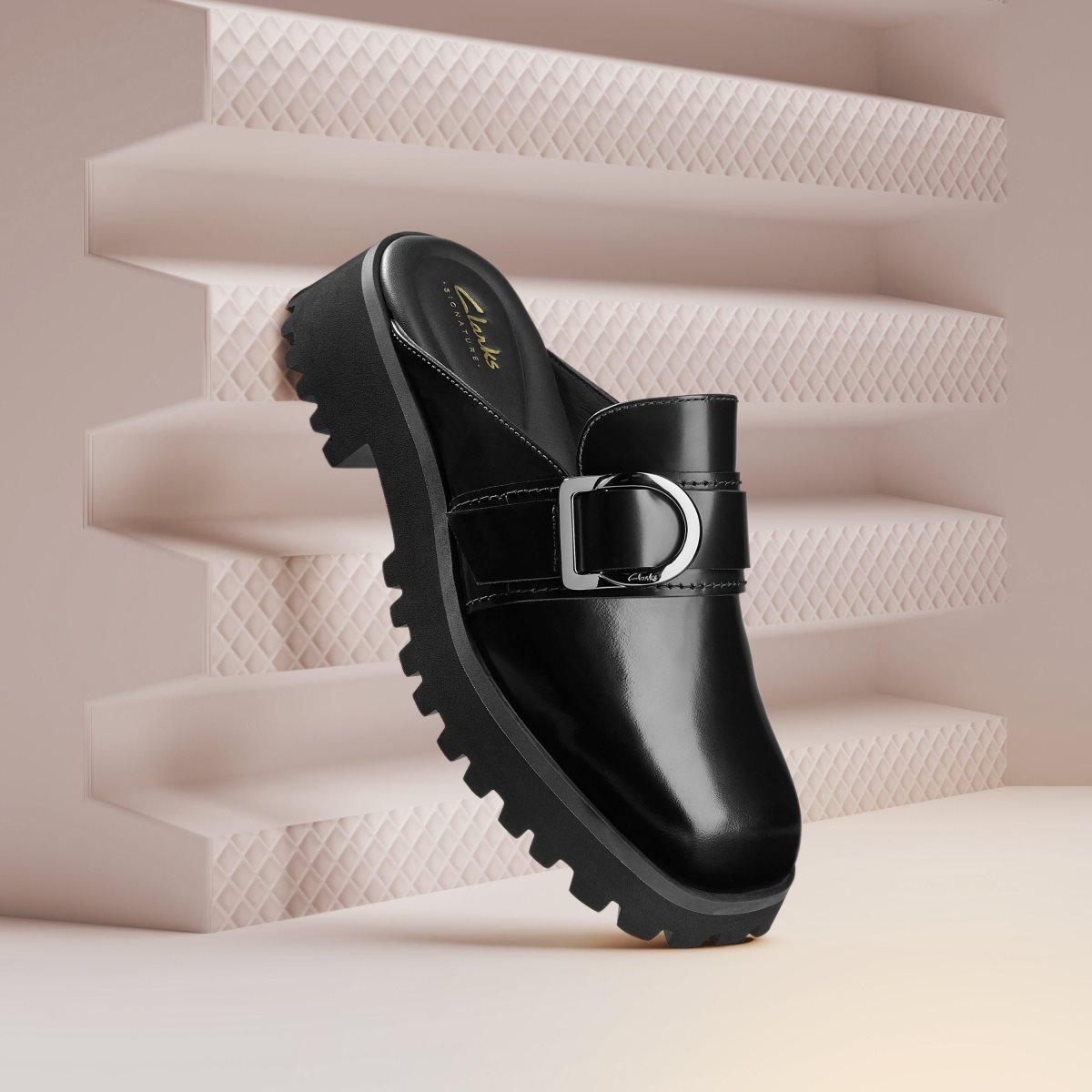 Clarks Stayso Free Black Leather Black | DKRWQ5176