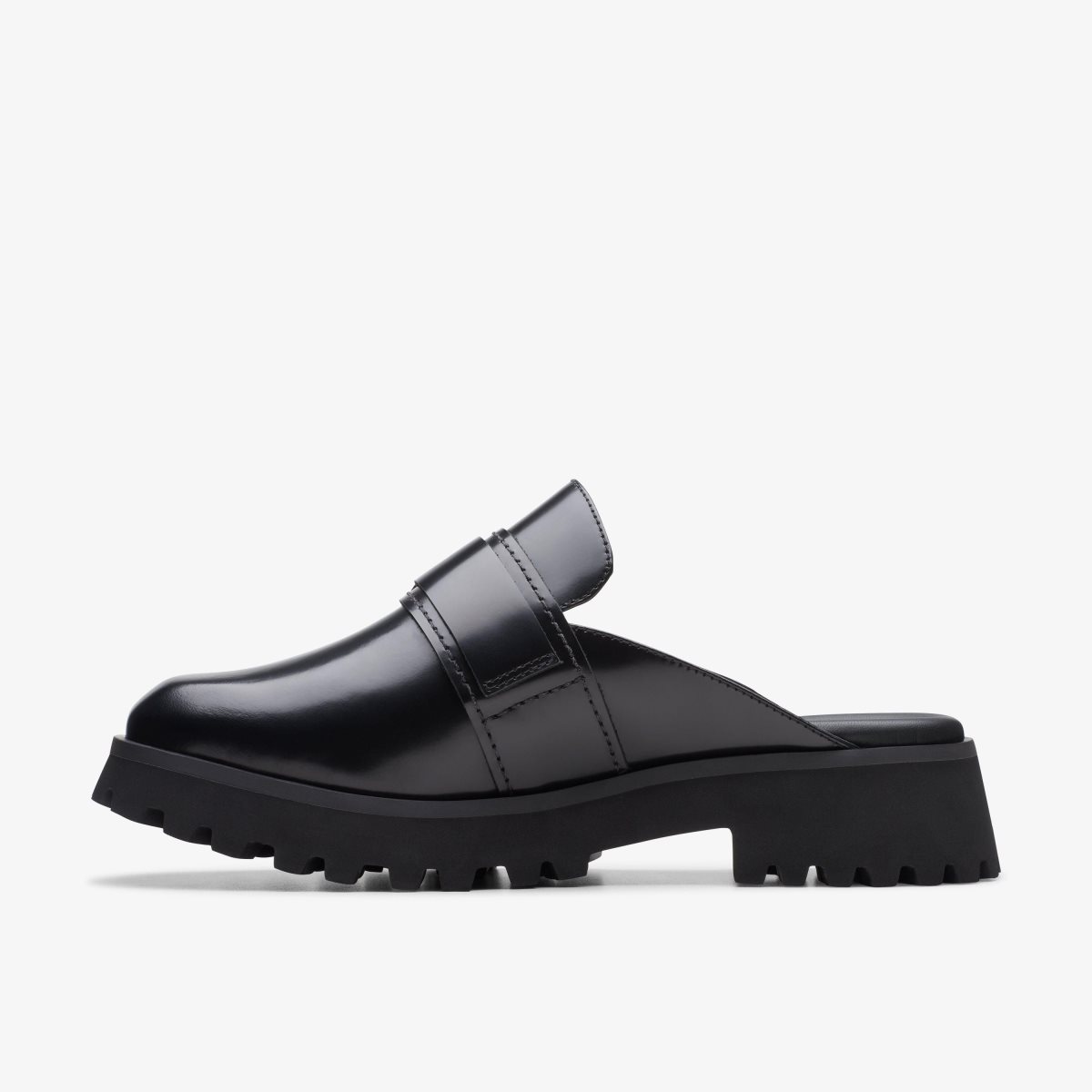 Clarks Stayso Free Black Leather Black | DKRWQ5176