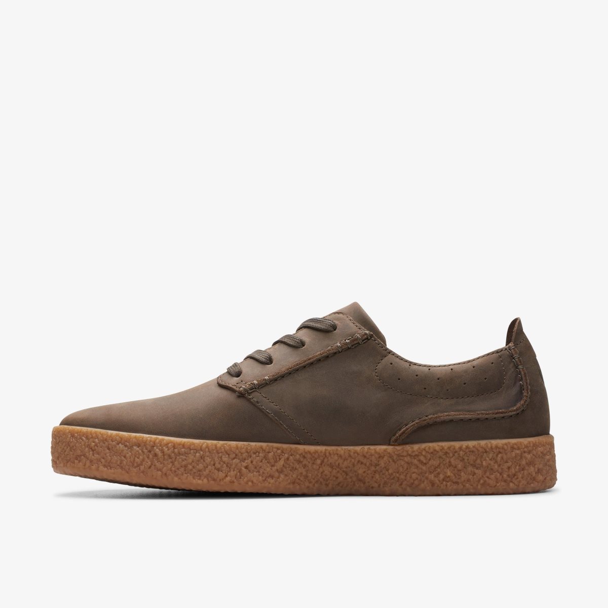 Clarks Streethill Lace Dark Olive Leather Dark Olive | VWASR8134