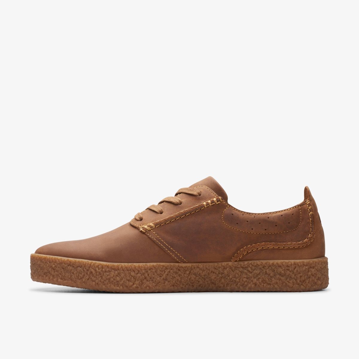 Clarks Streethill Lace Dark Tan Leather Dark Brown | SATNC1370