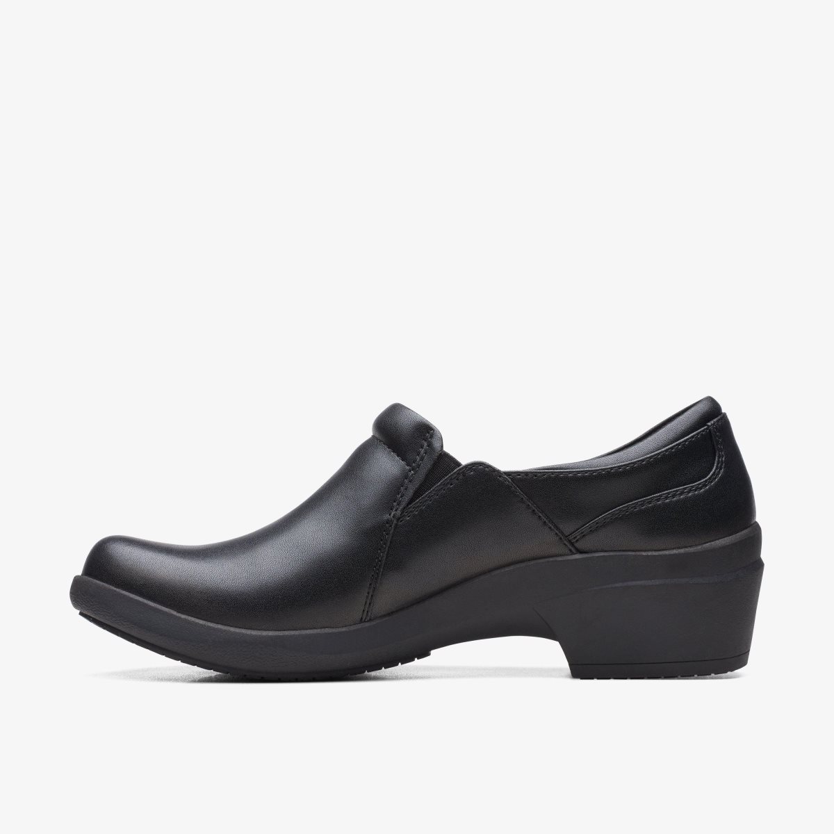 Clarks Talene Pace Black Leather Black | PDJMR2589