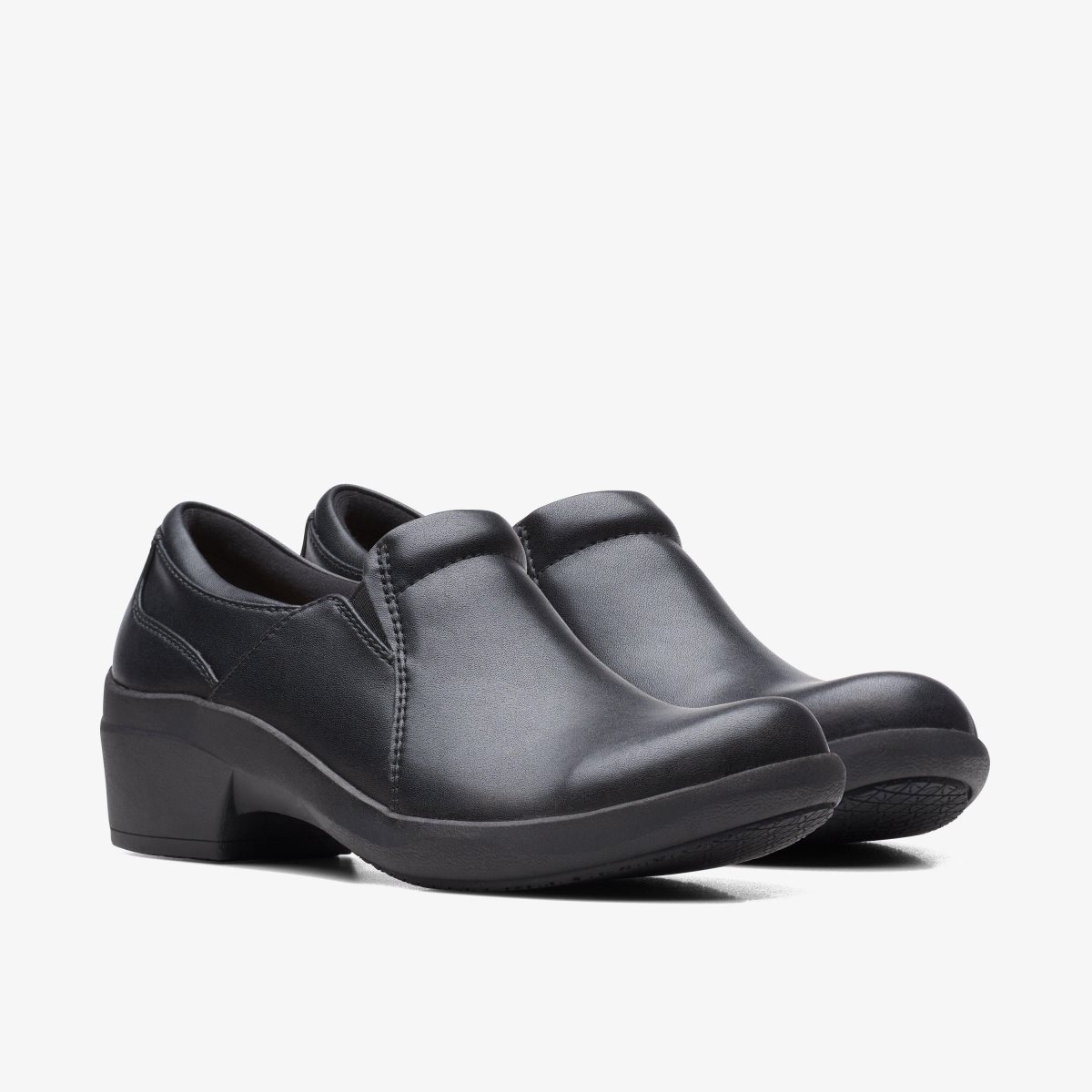 Clarks Talene Pace Black Leather Black | PDJMR2589