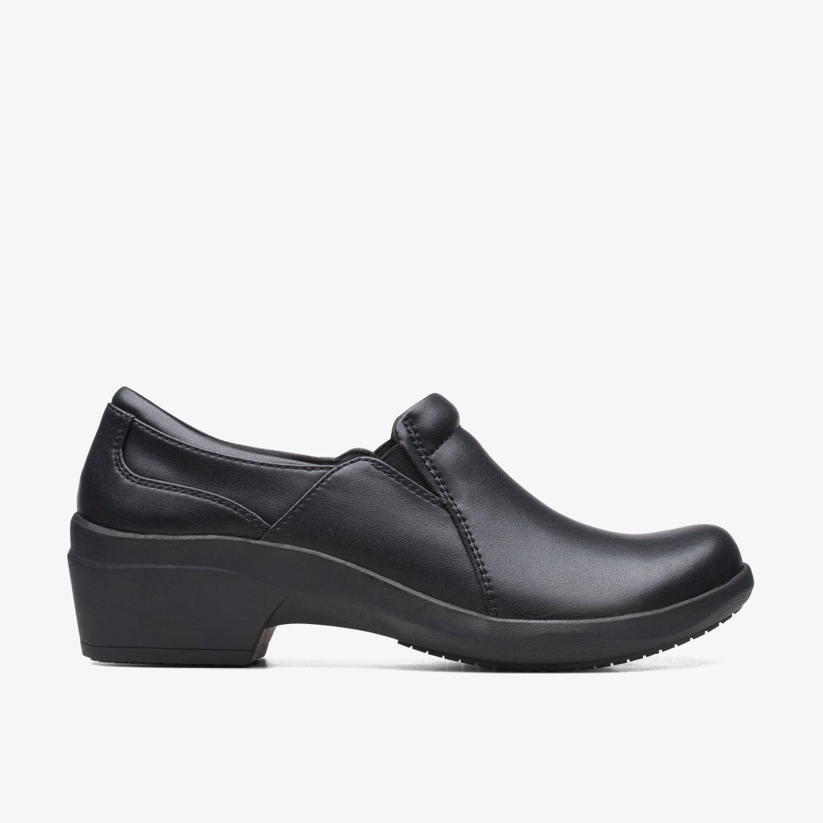 Clarks Talene Pace Black Leather Black | PDJMR2589