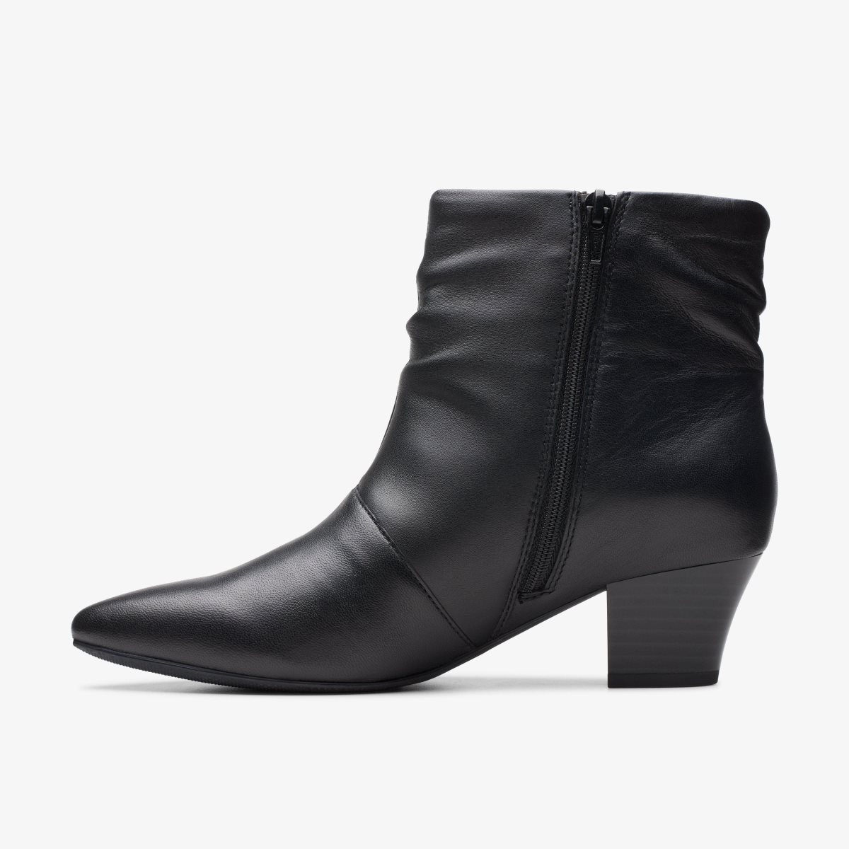 Clarks Teresa Skip Black Leather Black | QRJKY6793