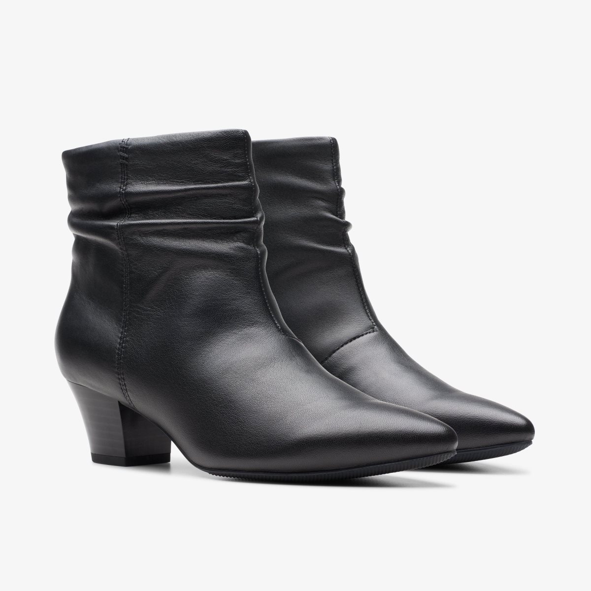 Clarks Teresa Skip Black Leather Black | QRJKY6793