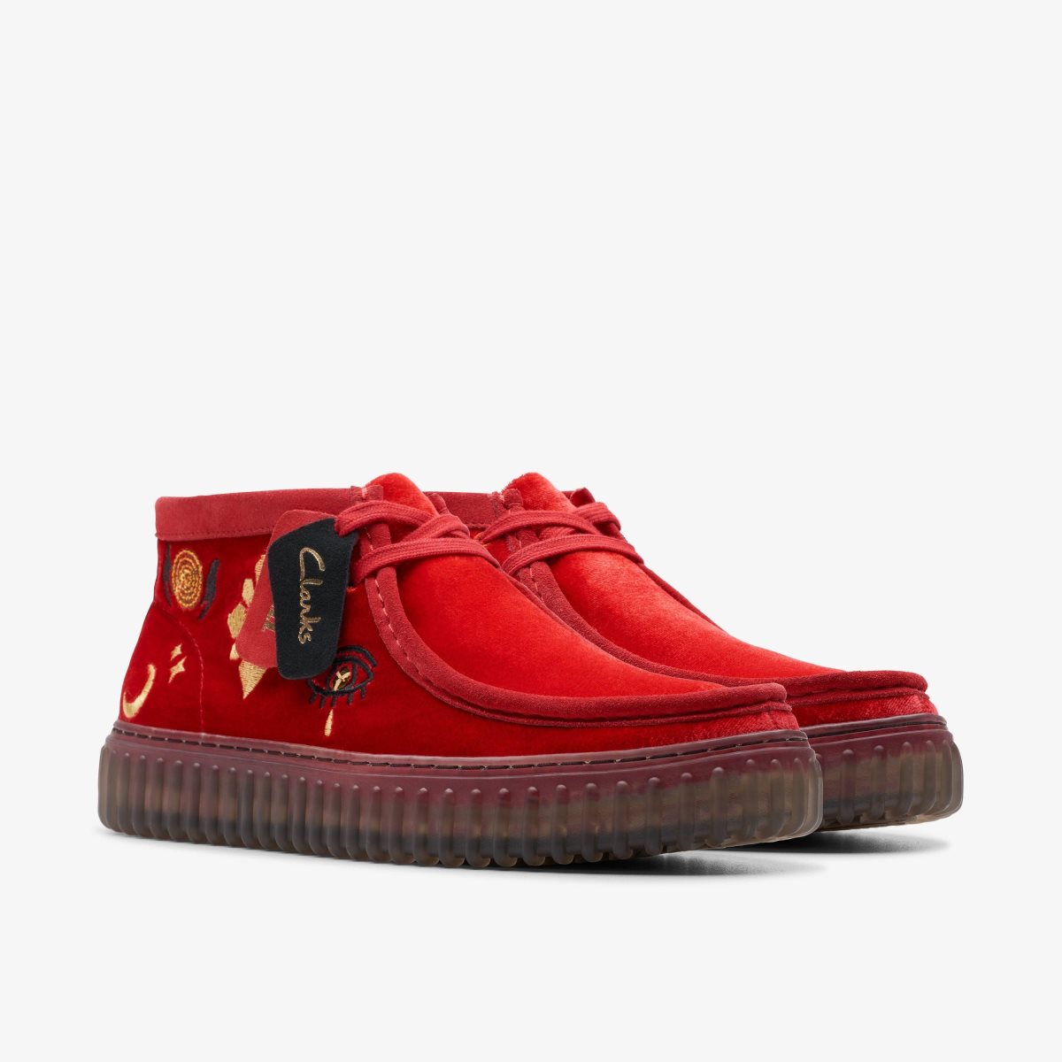 Clarks Torhill Hi Red Velvet Red | ITWVQ8923