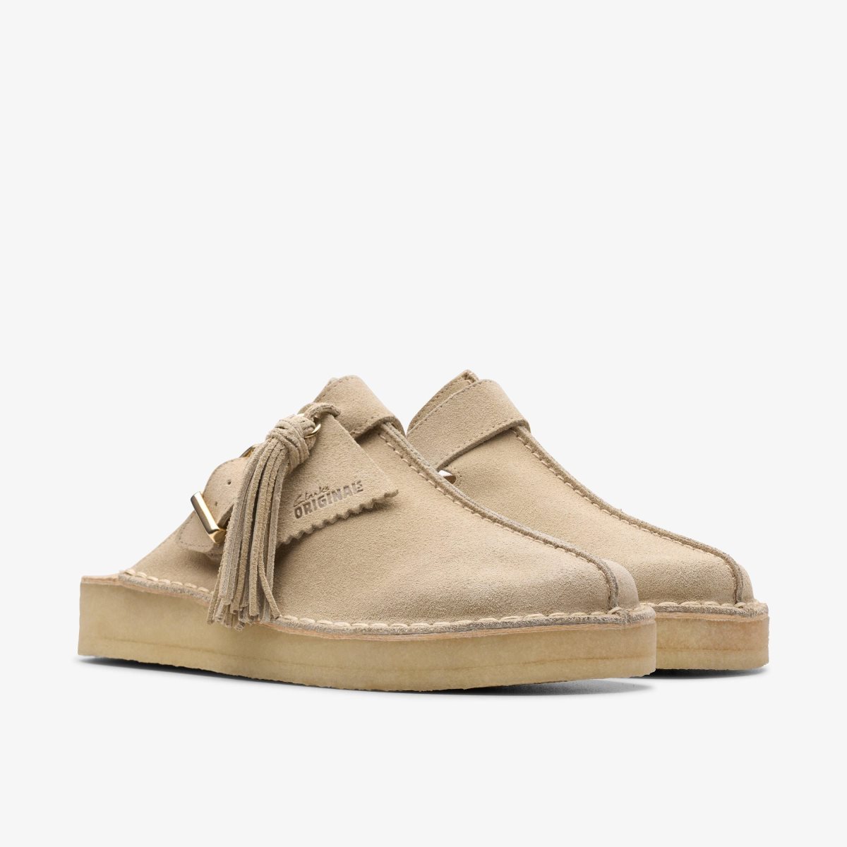 Clarks Trek Mule Sand Suede Brown | LHMVU4931