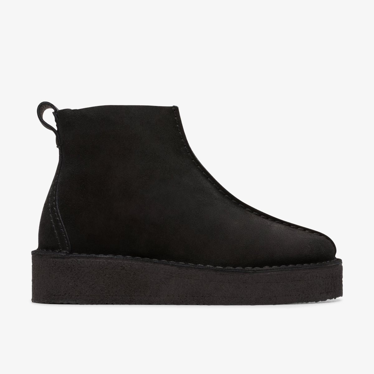 Clarks Trek Wedge Boot Black Suede Black | WFVLC0245