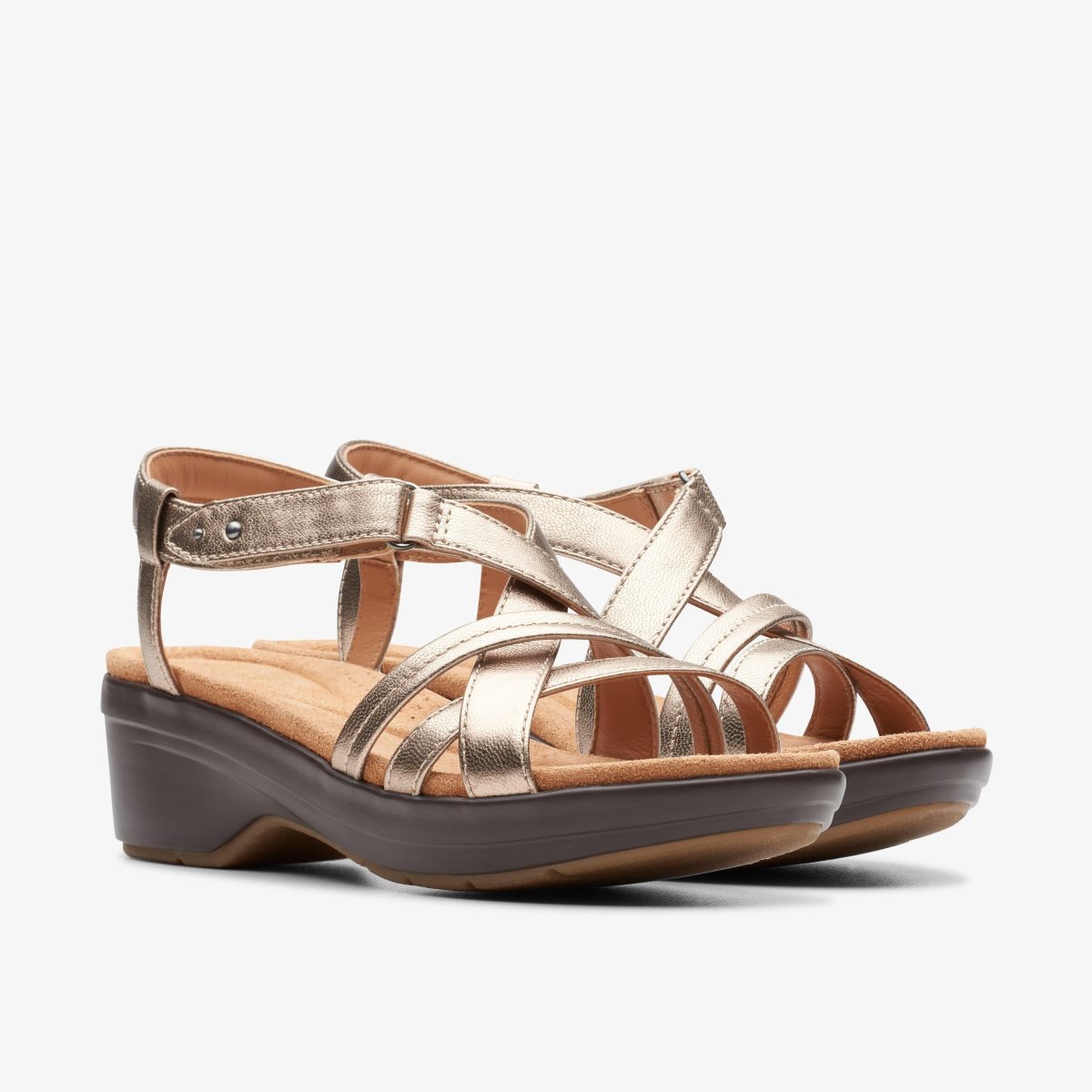 Clarks Tuleah May Metallic Leather Metal | OMXGA5870