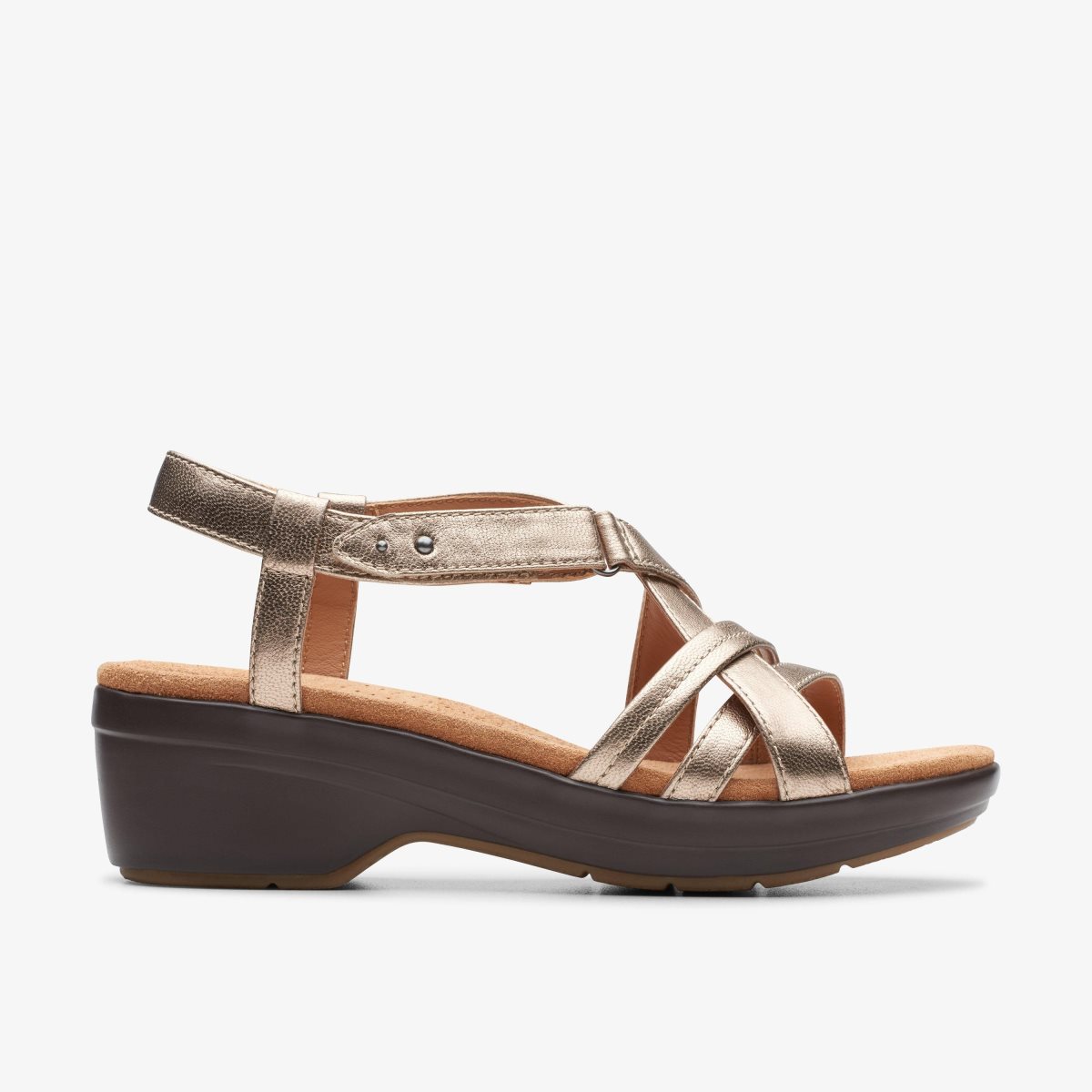 Clarks Tuleah May Metallic Leather Metal | OMXGA5870