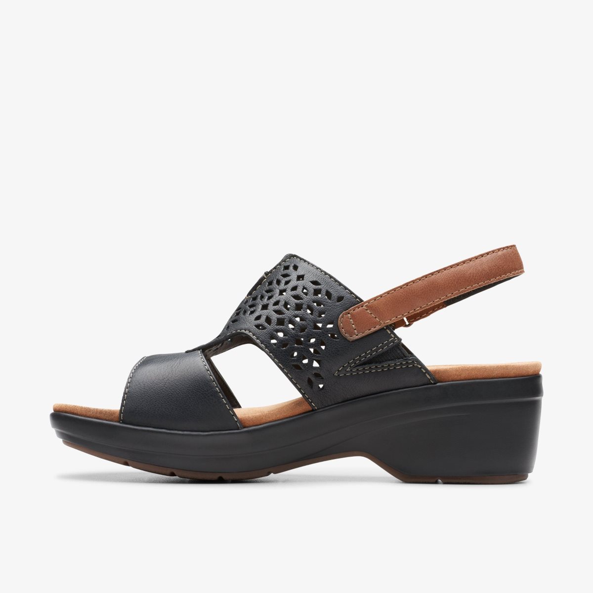 Clarks Tuleah Sun Black Leather Black | GBTCK4859