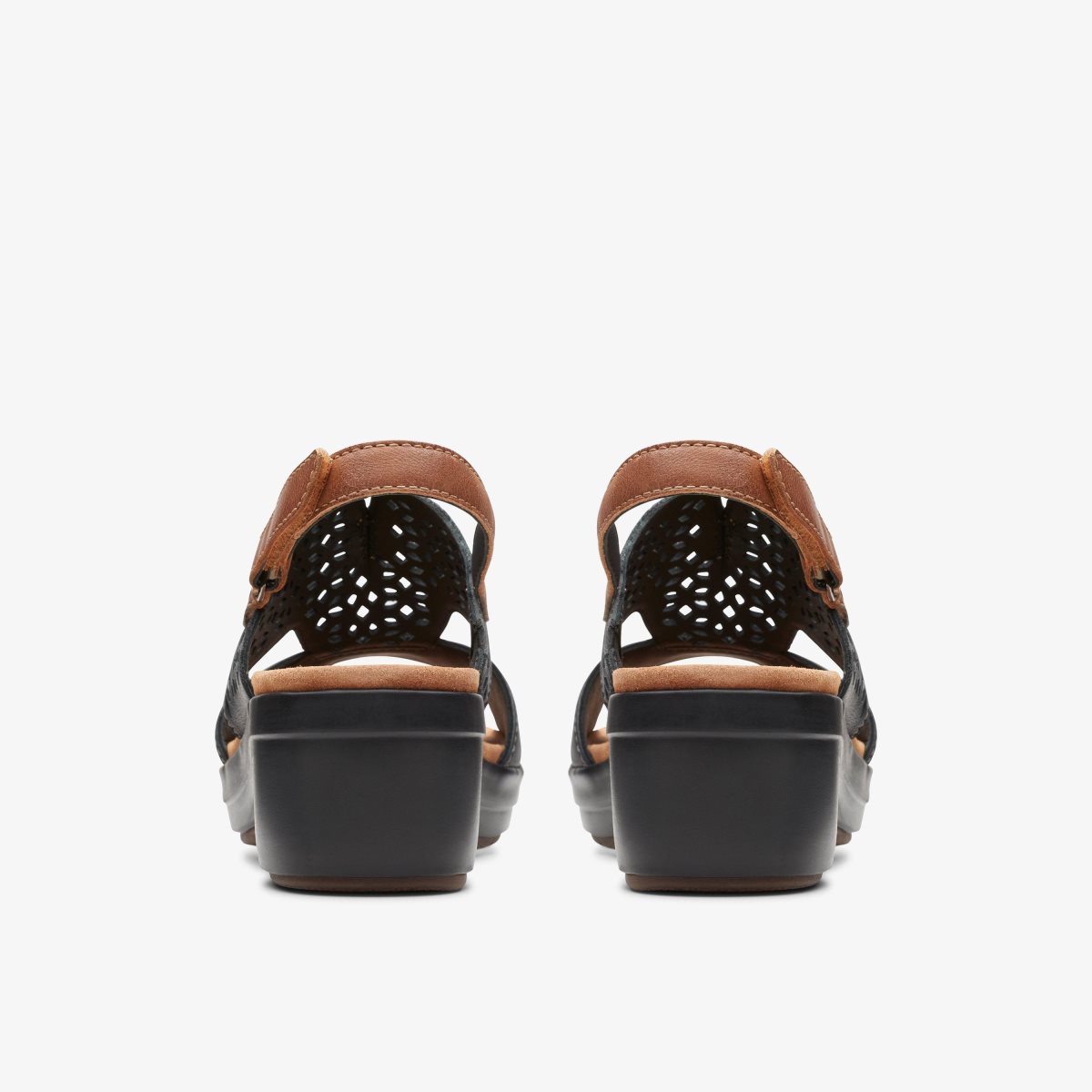 Clarks Tuleah Sun Black Leather Black | GBTCK4859