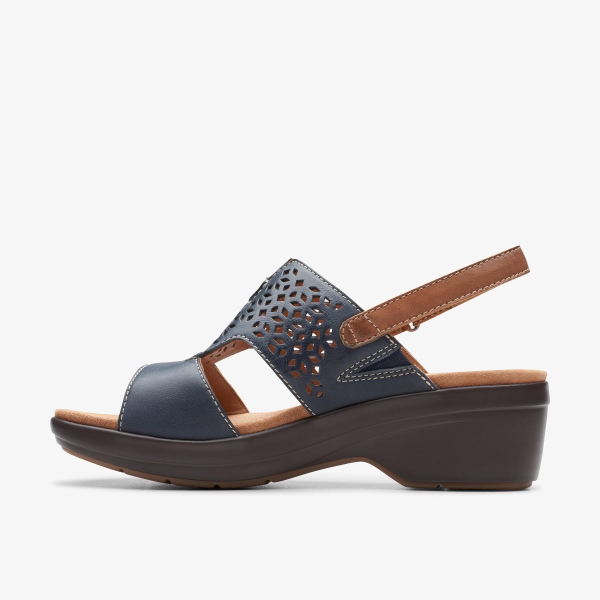 Clarks Tuleah Sun Navy Leather Navy | OLFXG4650