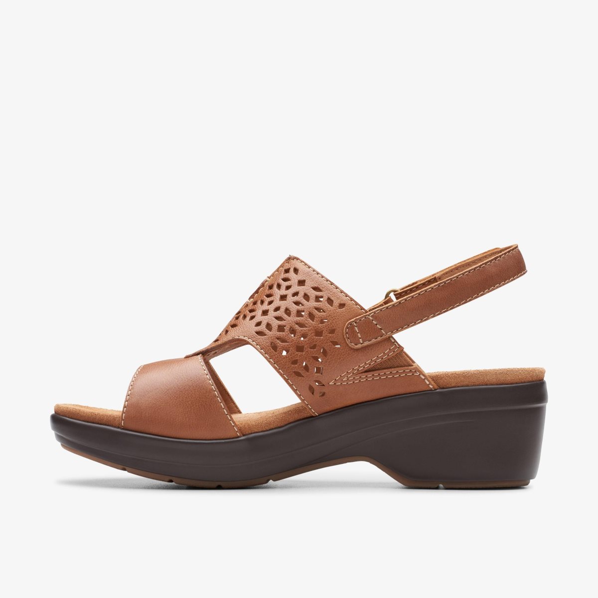 Clarks Tuleah Sun Tan Leather Brown | VBYDG7635