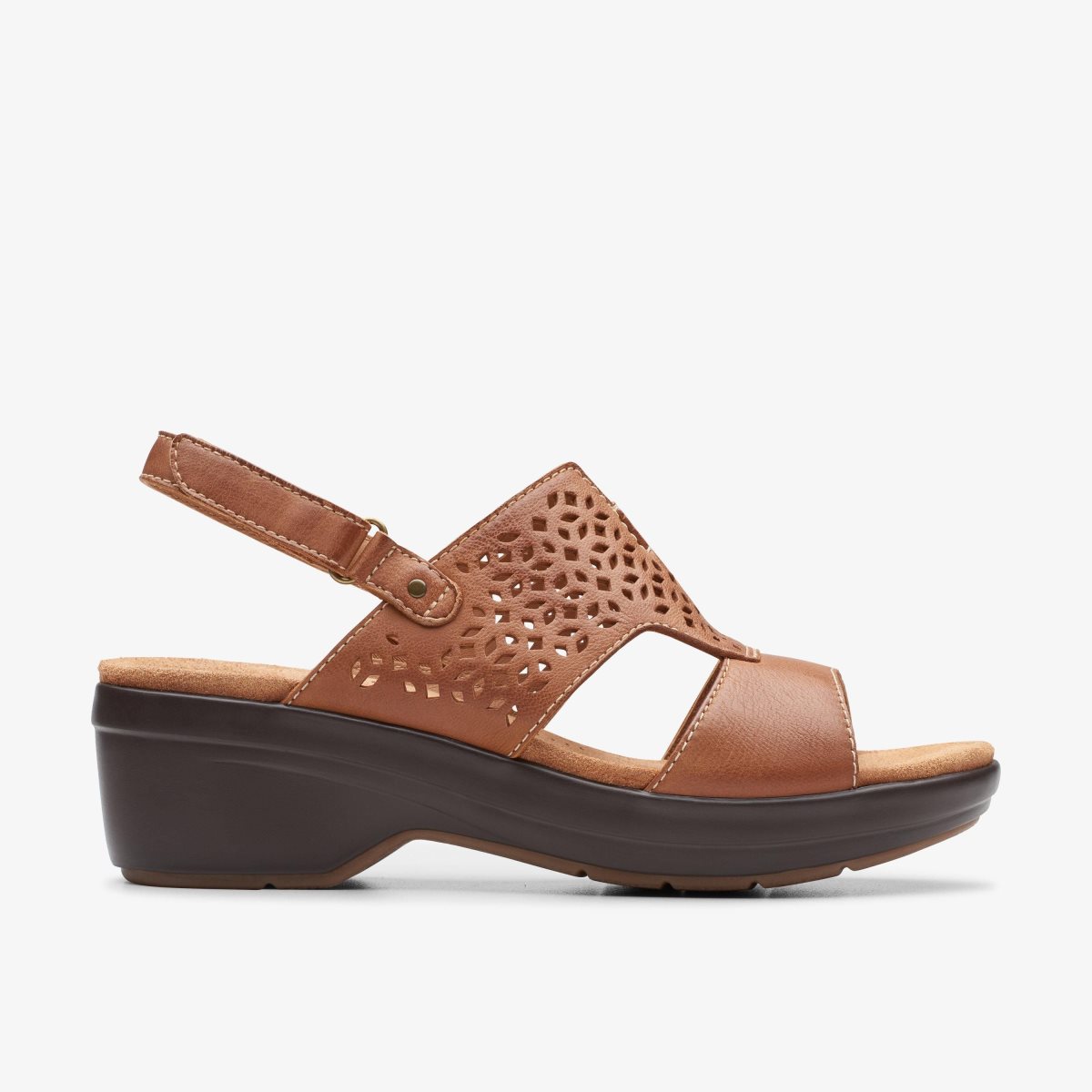 Clarks Tuleah Sun Tan Leather Brown | VBYDG7635