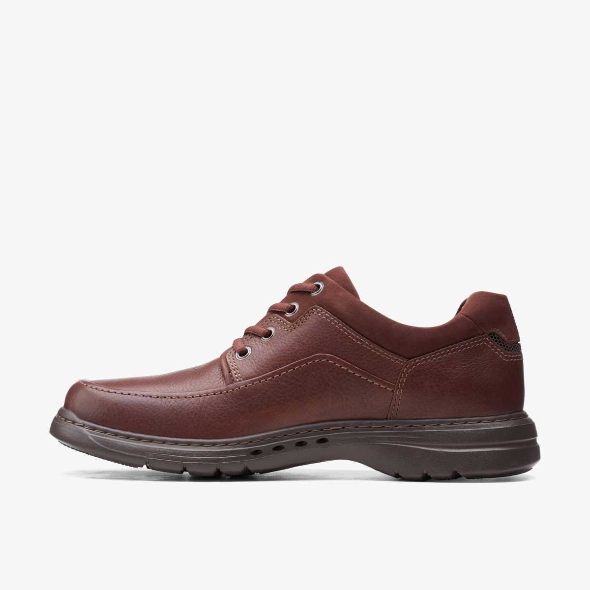 Clarks Un Brawley Lace Mahogany Leather Mahogany | CAUDI6379