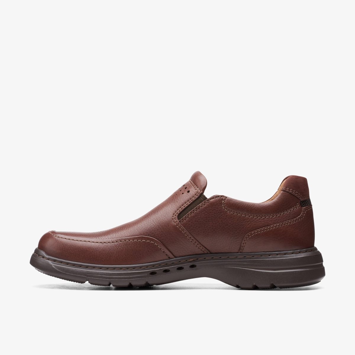 Clarks Un Brawley Step Mahogany Leather Mahogany | BRHJG1289