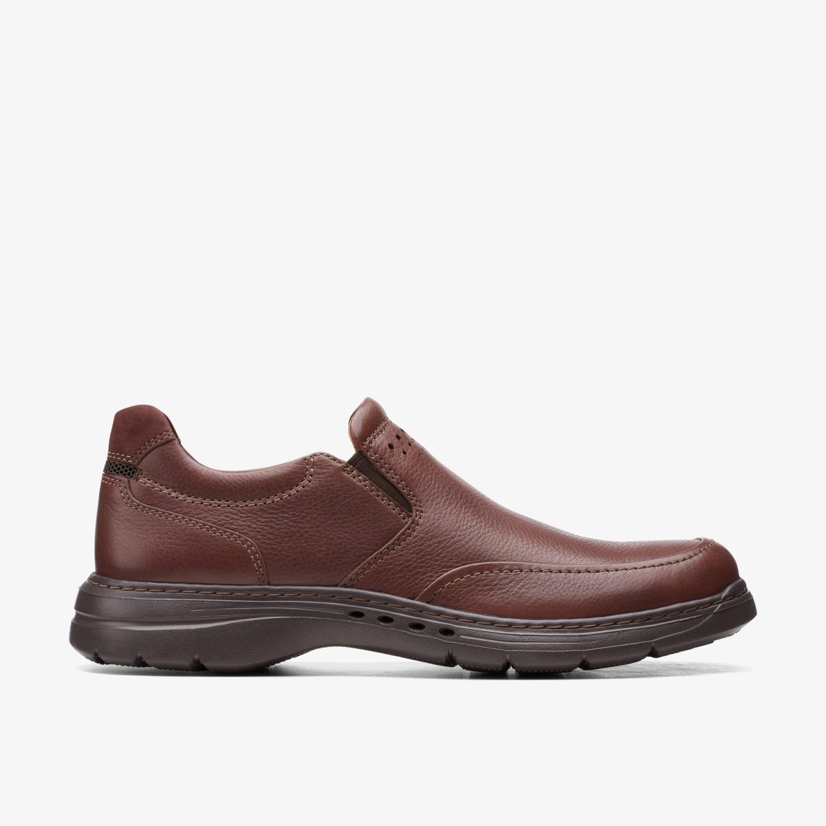 Clarks Un Brawley Step Mahogany Leather Mahogany | BRHJG1289