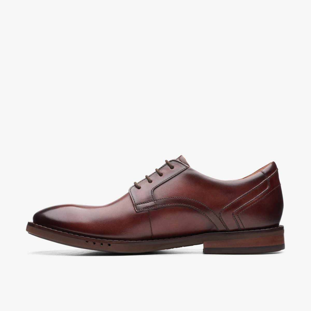 Clarks Un Hugh Lace Brown Leather Brown | YJVCZ6590