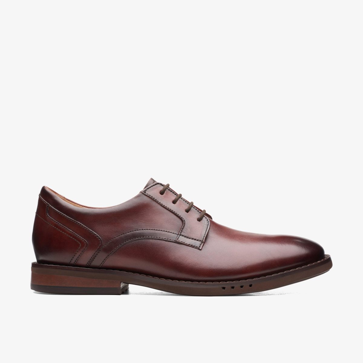 Clarks Un Hugh Lace Brown Leather Brown | YJVCZ6590