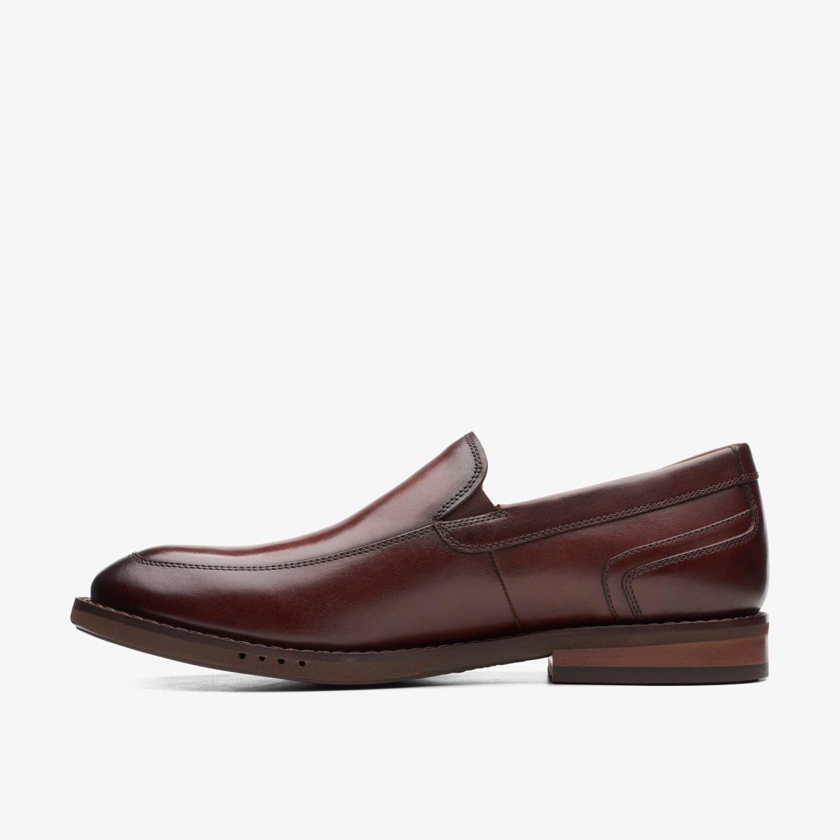 Clarks Un Hugh Step Brown Leather Brown | LXVPN8507