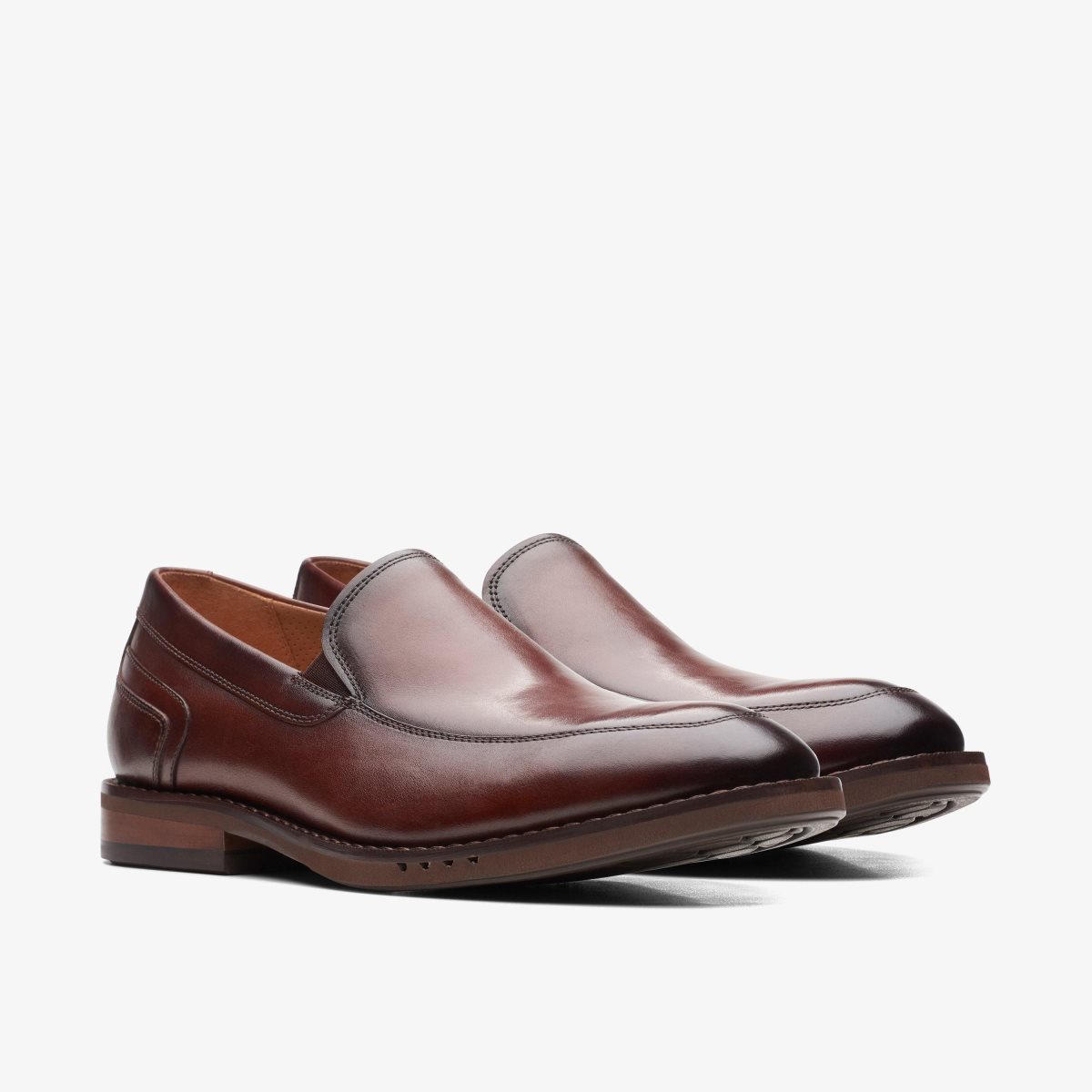 Clarks Un Hugh Step Brown Leather Brown | LXVPN8507