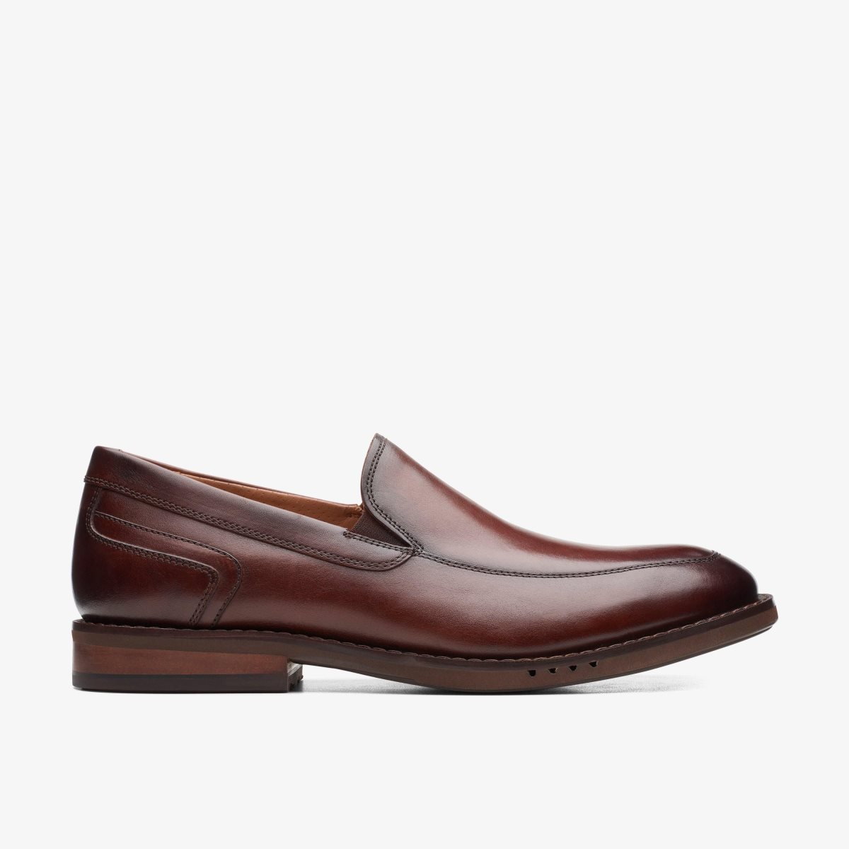 Clarks Un Hugh Step Brown Leather Brown | LXVPN8507