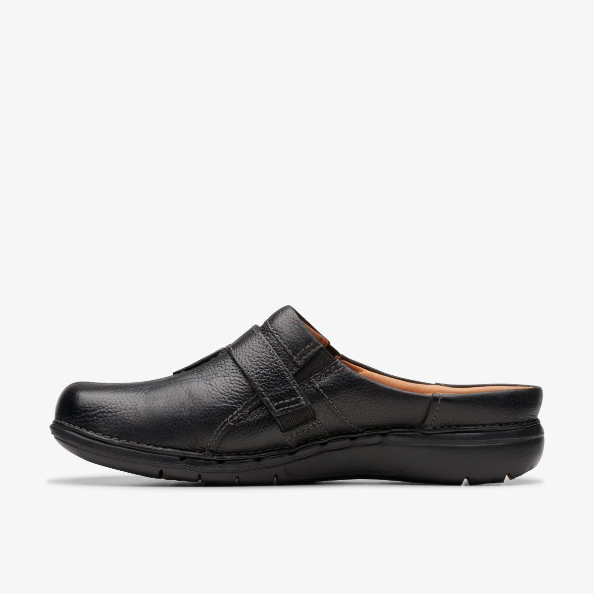 Clarks Un Loop Ease Black Leather Black | ABFGT3705