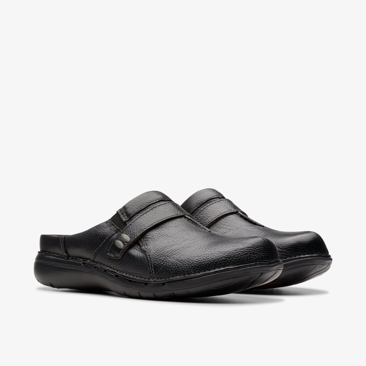 Clarks Un Loop Ease Black Leather Black | ABFGT3705