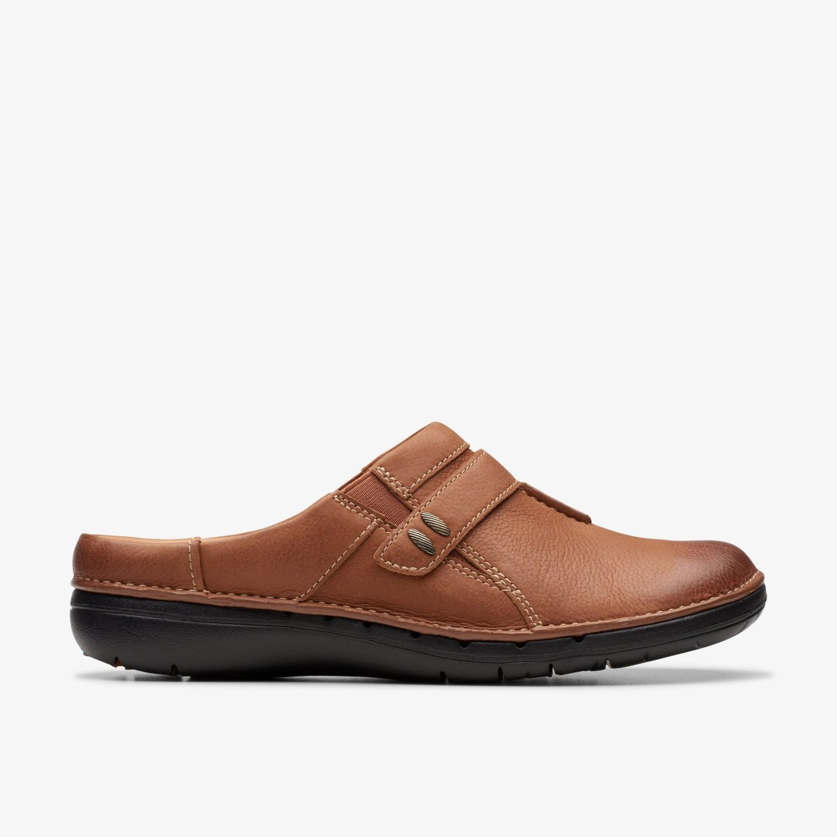 Clarks Un Loop Ease Dark Tan Leather Dark Brown | AETYH5682