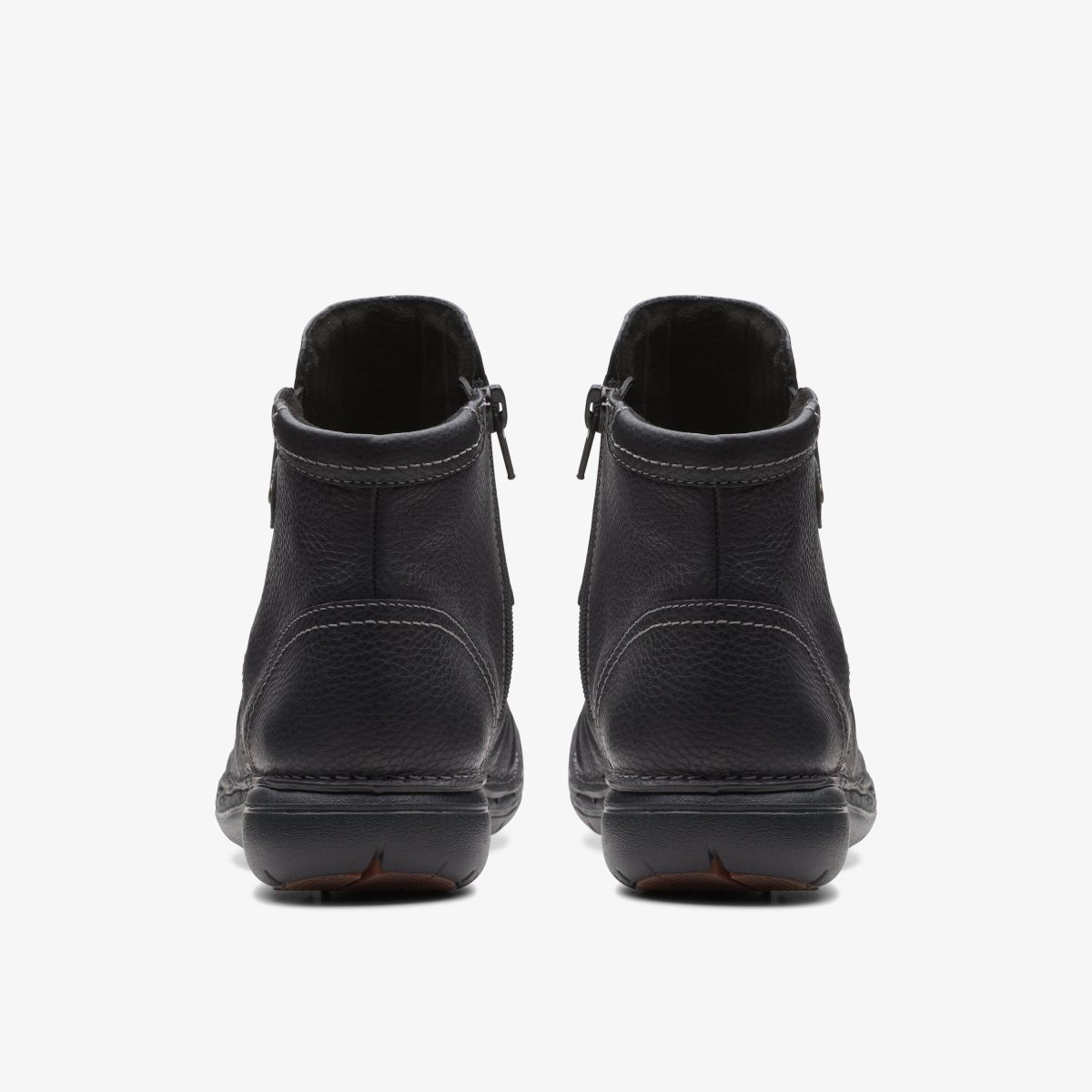 Clarks Un Loop Top Black Leather Black | LRIGQ7504