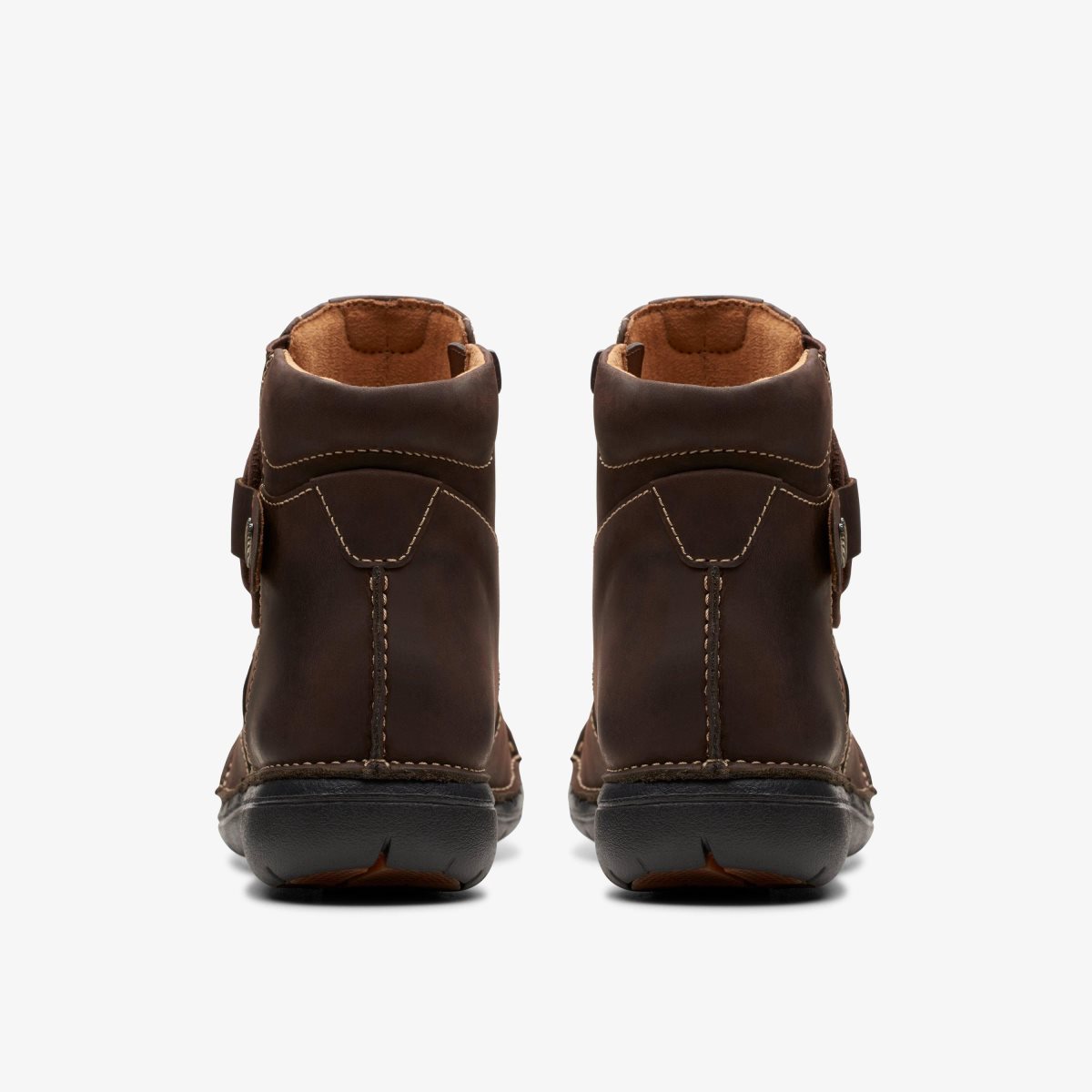 Clarks Un Loop Up Dark Brown Leather Dark Brown | HNYML3645