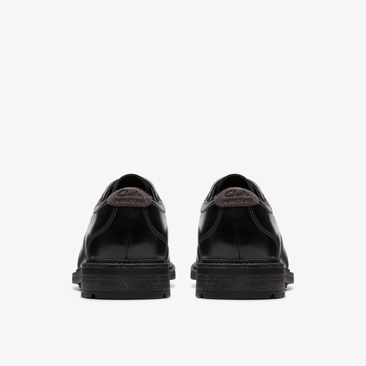 Clarks Un Shire Low Black Leather Black | EMWLR8432