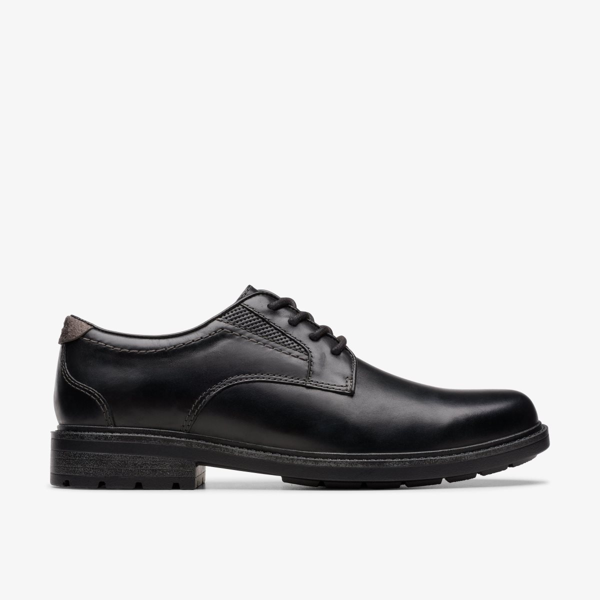 Clarks Un Shire Low Black Leather Black | EMWLR8432