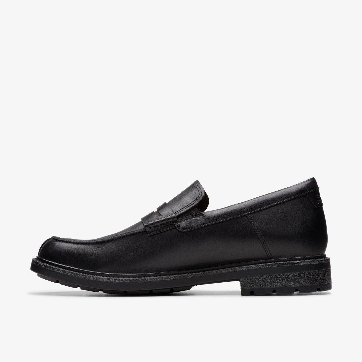 Clarks Un Shire Step Black Leather Black | GXWMF1987