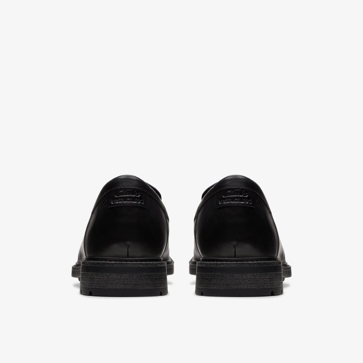 Clarks Un Shire Step Black Leather Black | GXWMF1987