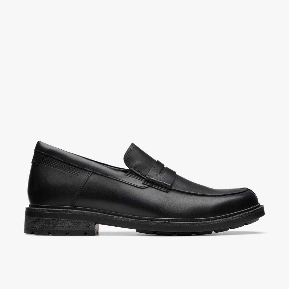 Clarks Un Shire Step Black Leather Black | GXWMF1987