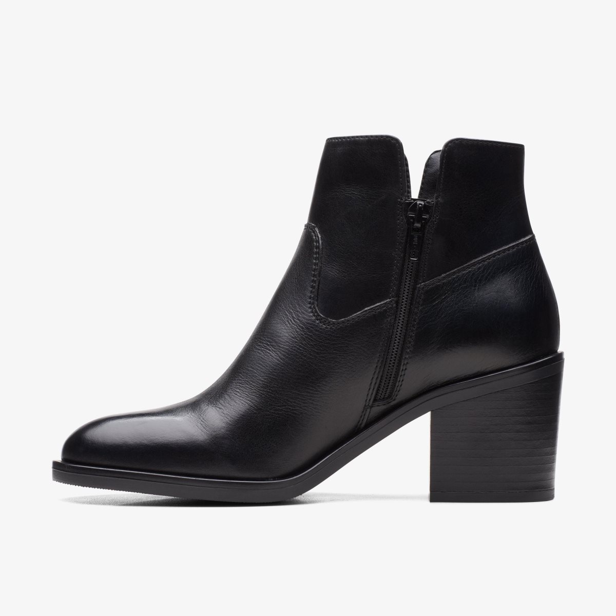 Clarks Valvestino Lo Black Leather Black | YHILZ5468